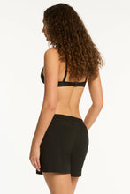 Load image into Gallery viewer, ECO ESSENTIALS MID LENGTH BOARD SHORTS - BLACK