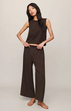 Load image into Gallery viewer, SCOUT JERSEY CROP FLARE PANT - DARK CHOCOLATE *TOP SELLER