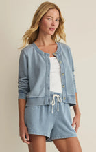 Load image into Gallery viewer, DAILY KNIT CARDIGAN DENIM OCEAN AIR INDIGO