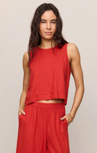 Load image into Gallery viewer, SLOANE LINEN TOP - CHILI PEPPER