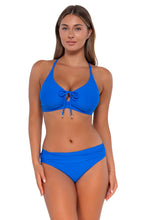 Load image into Gallery viewer, KAUAI KEYHOLE TOP - ELECTRIC BLUE
