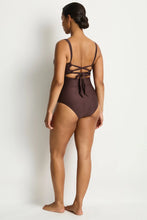 Load image into Gallery viewer, Zen Cross Front Tie  Back One Piece - Cocoa

