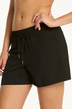 Load image into Gallery viewer, ECO ESSENTIALS MID LENGTH BOARD SHORTS - BLACK
