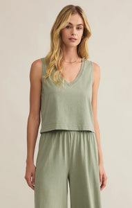 SLOANE V NECK HUNTERGREEN