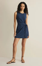 Load image into Gallery viewer, MATTE JERSEY DENIM DRESS INDIGO
