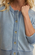 Load image into Gallery viewer, DAILY KNIT CARDIGAN DENIM OCEAN AIR INDIGO
