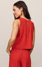 Load image into Gallery viewer, SLOANE LINEN TOP - CHILI PEPPER
