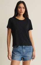 Load image into Gallery viewer, JUNIE SLUB TEE - BLK
